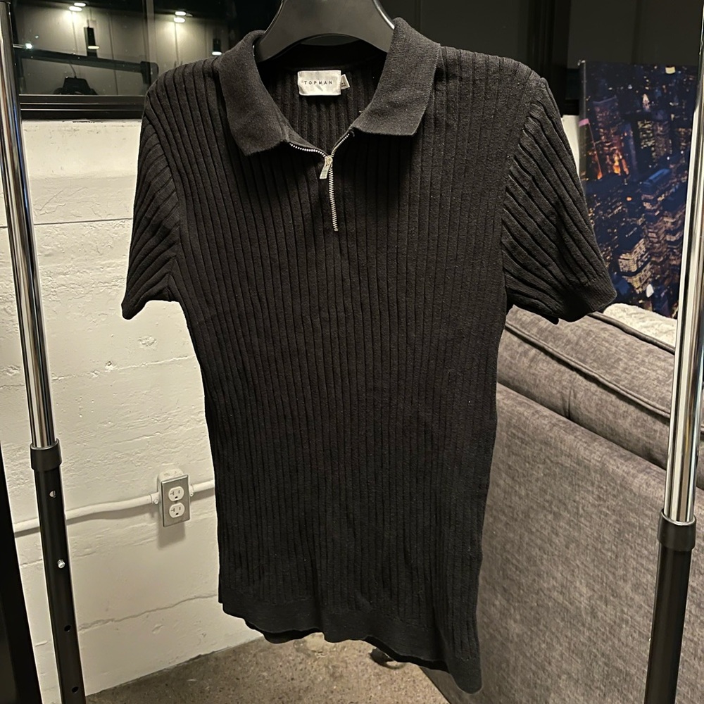 Zip polo shirt